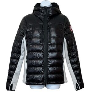 Canada Goose HyBridge Lite Black Silver Birch Hoody Down Jacket